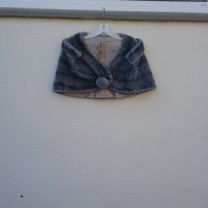 Vintage Faux Mink Fur Shrug/Stole/Cropped Capelet